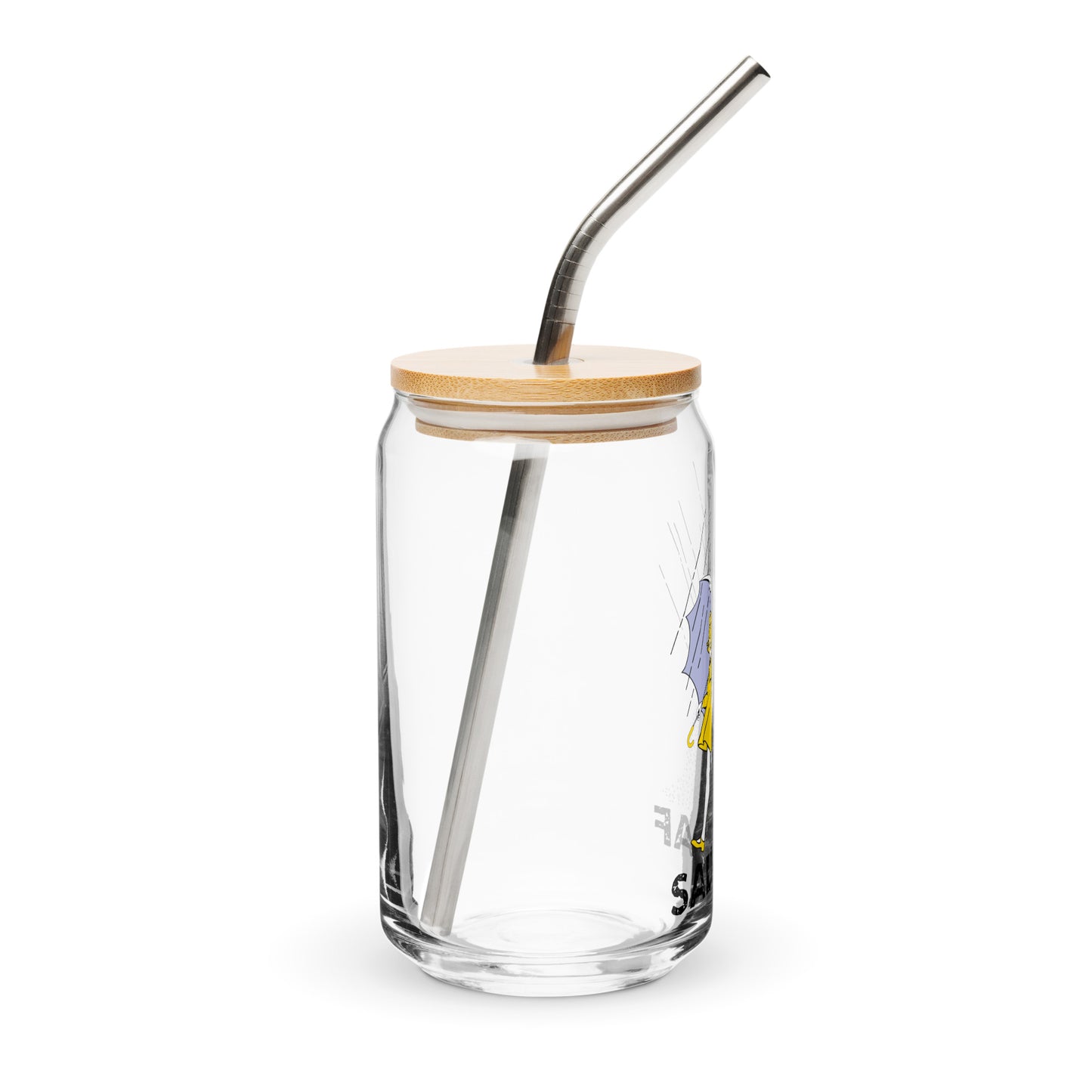 Salty AF Glass with lid and straw