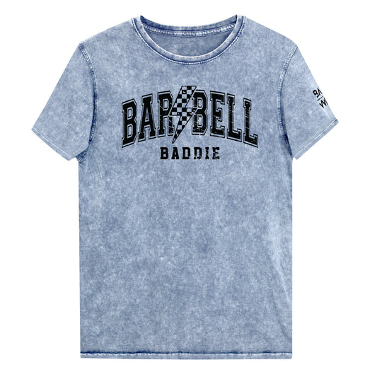 Barbell Baddie Denim T-Shirt