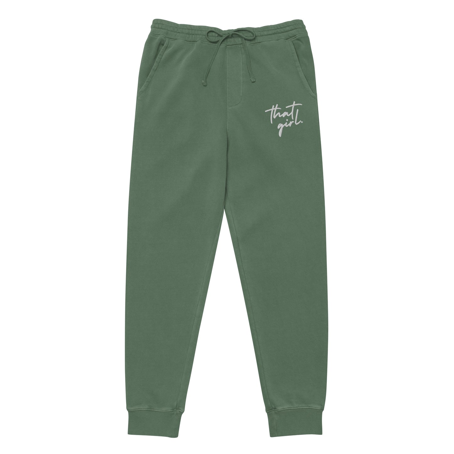 That Girl Embroidered Unisex pigment-dyed sweatpants