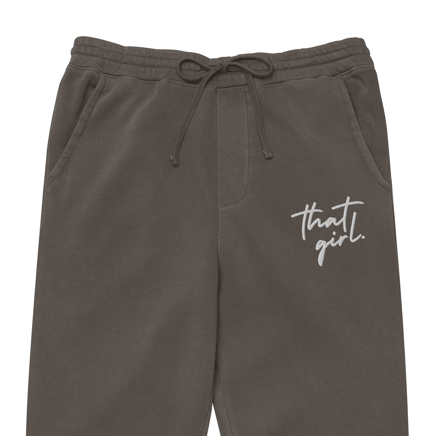 That Girl Embroidered Unisex pigment-dyed sweatpants