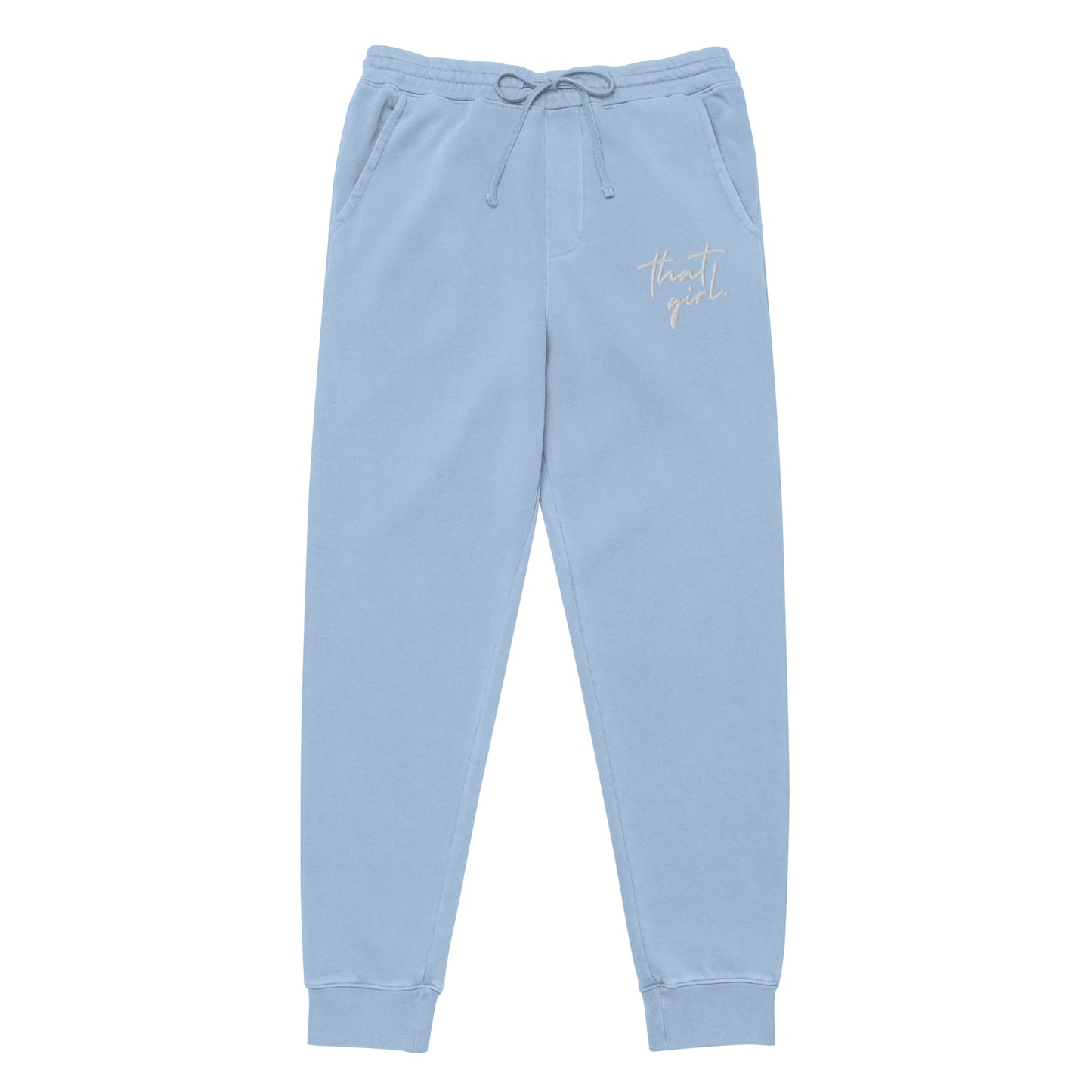 That Girl Embroidered Unisex pigment-dyed sweatpants