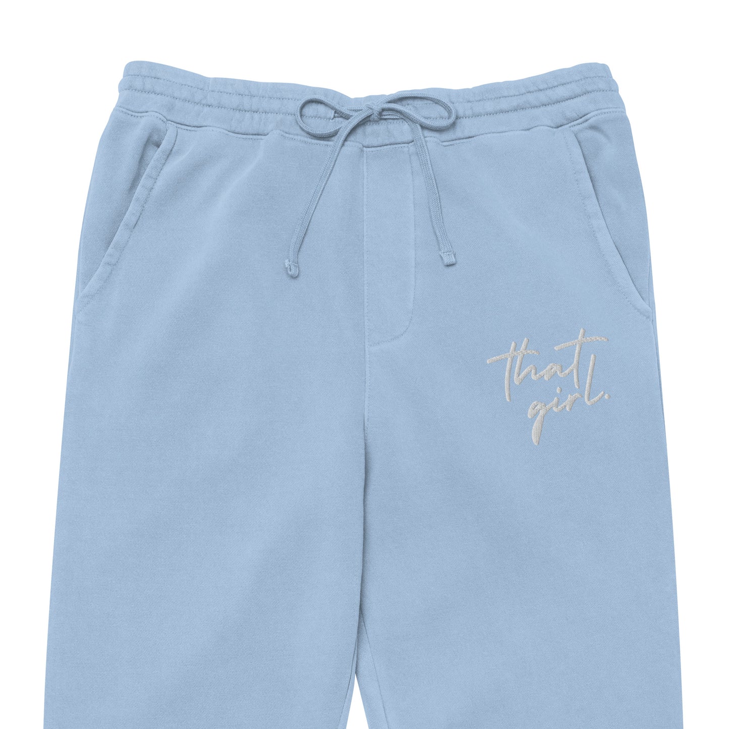 That Girl Embroidered Unisex pigment-dyed sweatpants