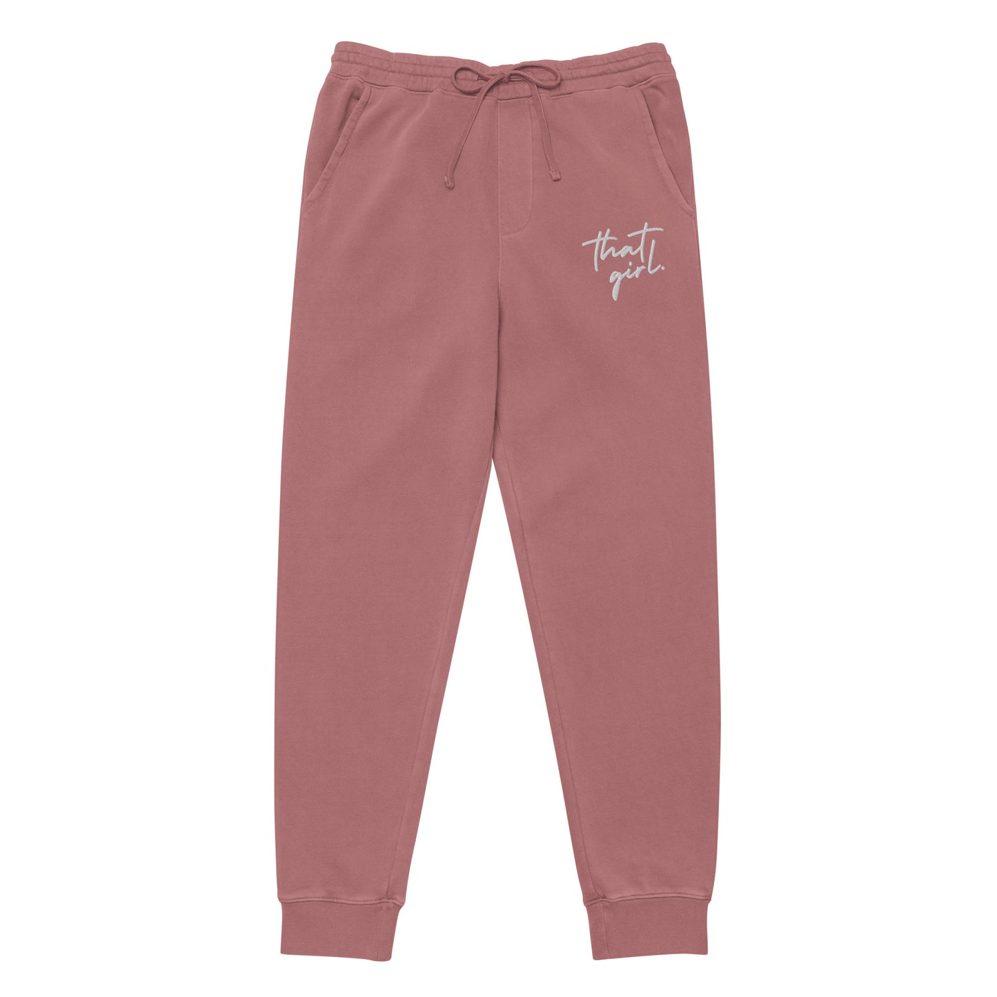 That Girl Embroidered Unisex pigment-dyed sweatpants