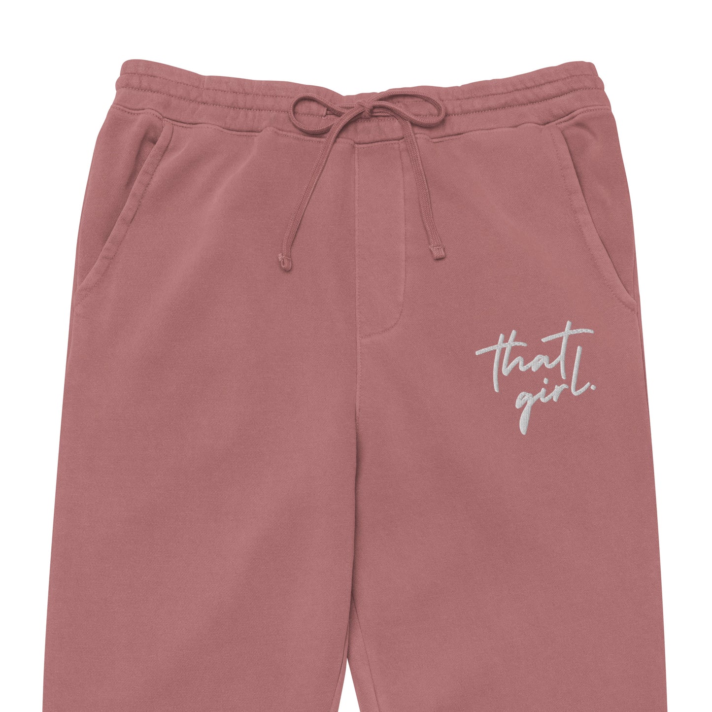 That Girl Embroidered Unisex pigment-dyed sweatpants