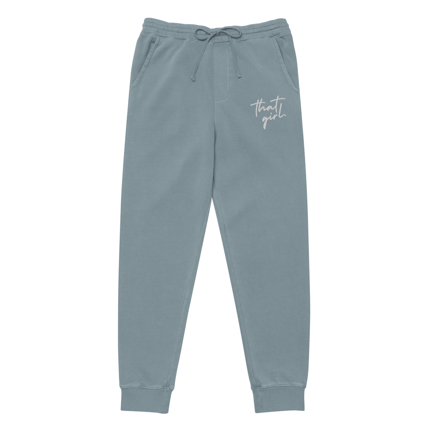 That Girl Embroidered Unisex pigment-dyed sweatpants