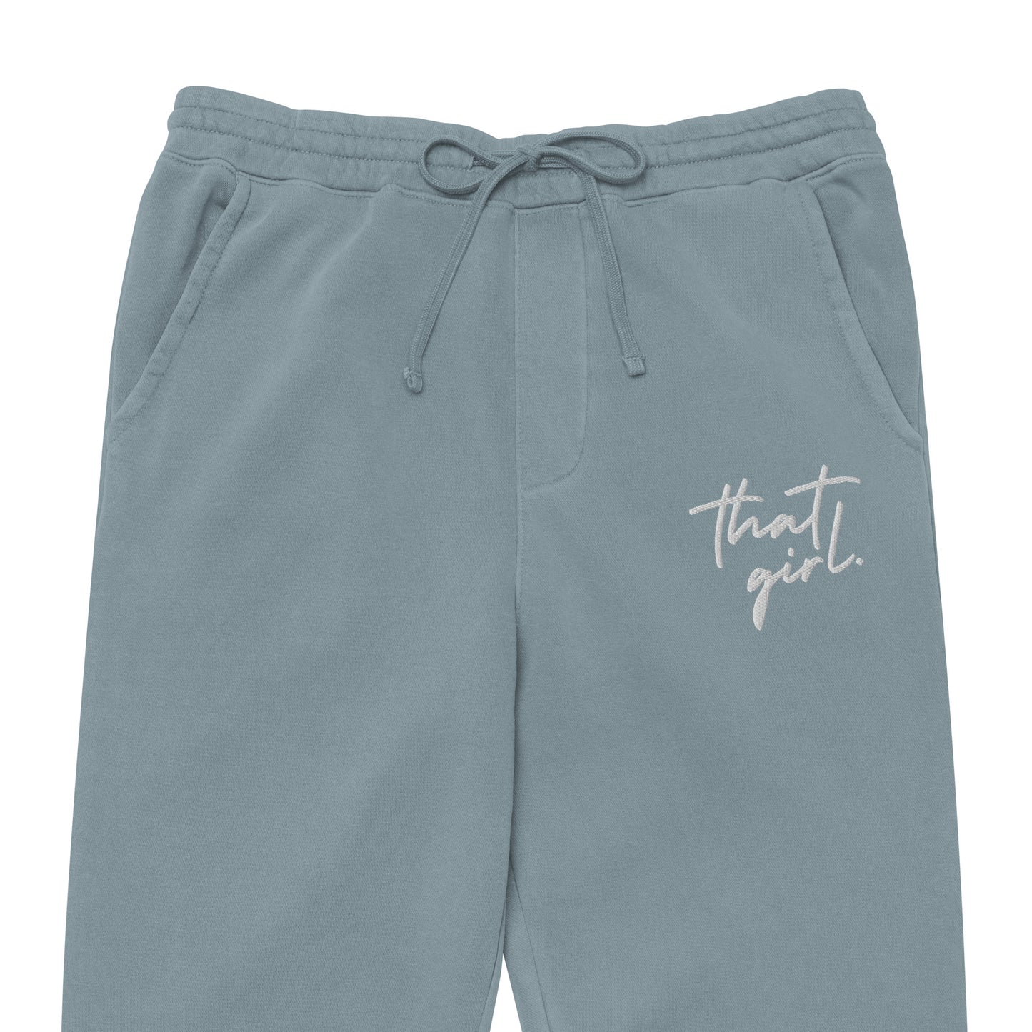 That Girl Embroidered Unisex pigment-dyed sweatpants