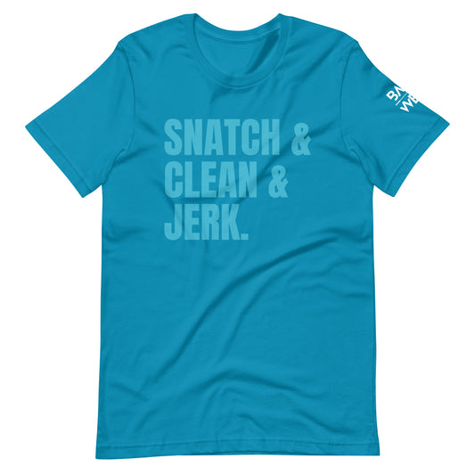 Teal on Teal Weightlifter Unisex t-shirt