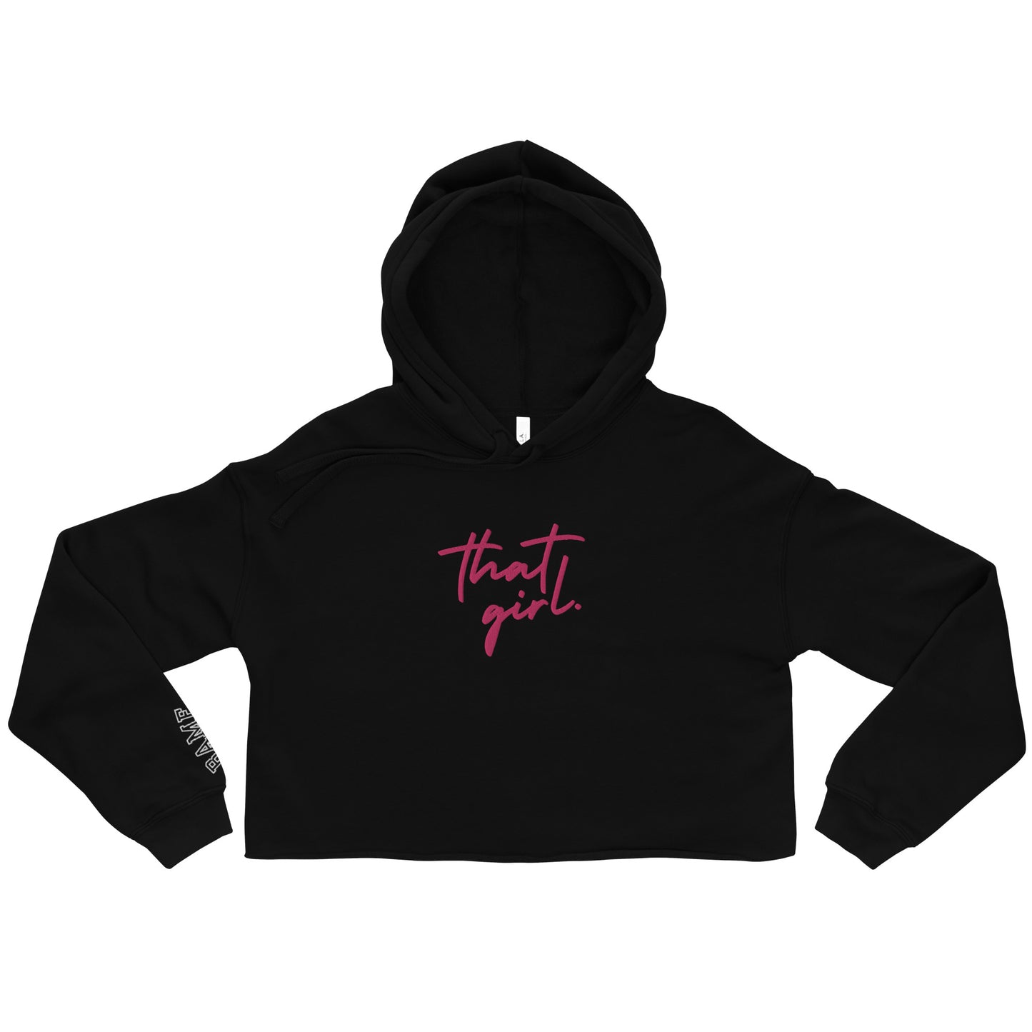 Embroidered That Girl Crop Hoodie