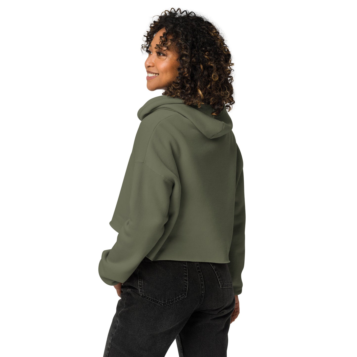 Embroidered That Girl Crop Hoodie