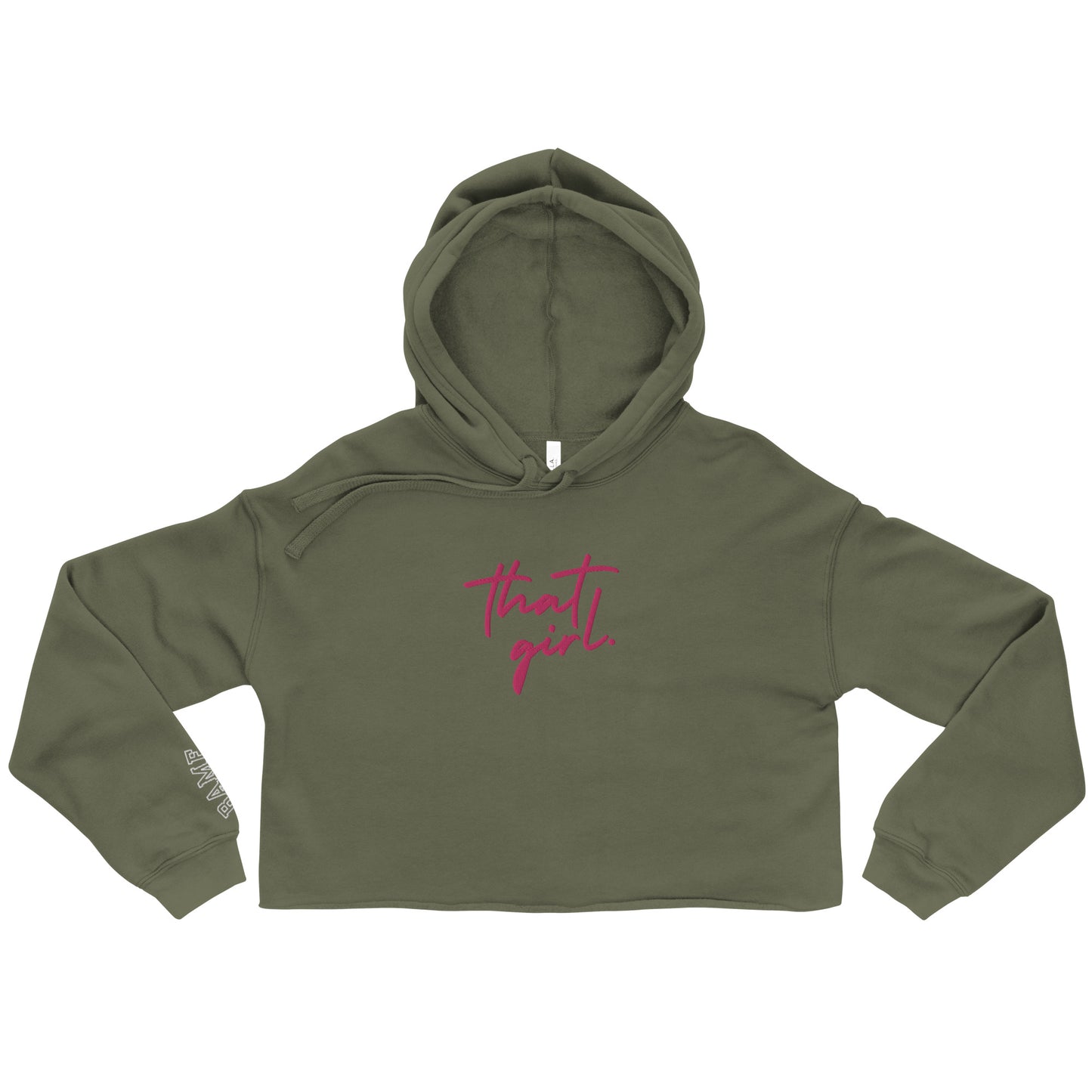 Embroidered That Girl Crop Hoodie