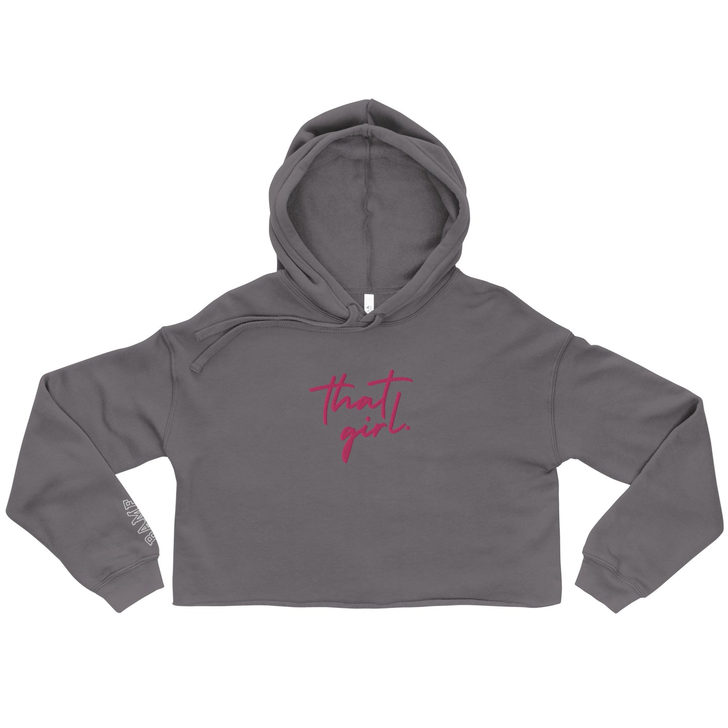 Embroidered That Girl Crop Hoodie