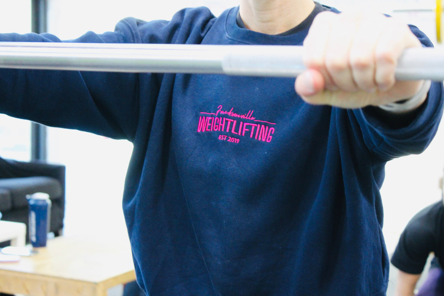 Jacksonville Weightlifting Ladies Crew Neck Embroidered Sweatshirt